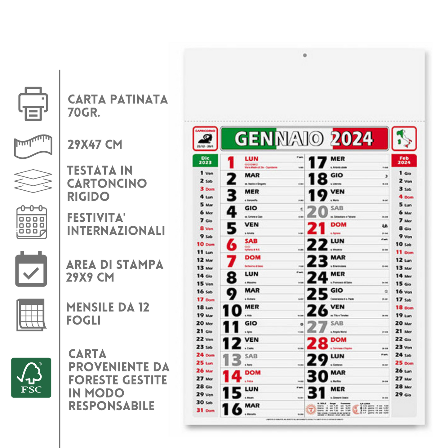 Calendari personalizzati 2024 olandesi PA432