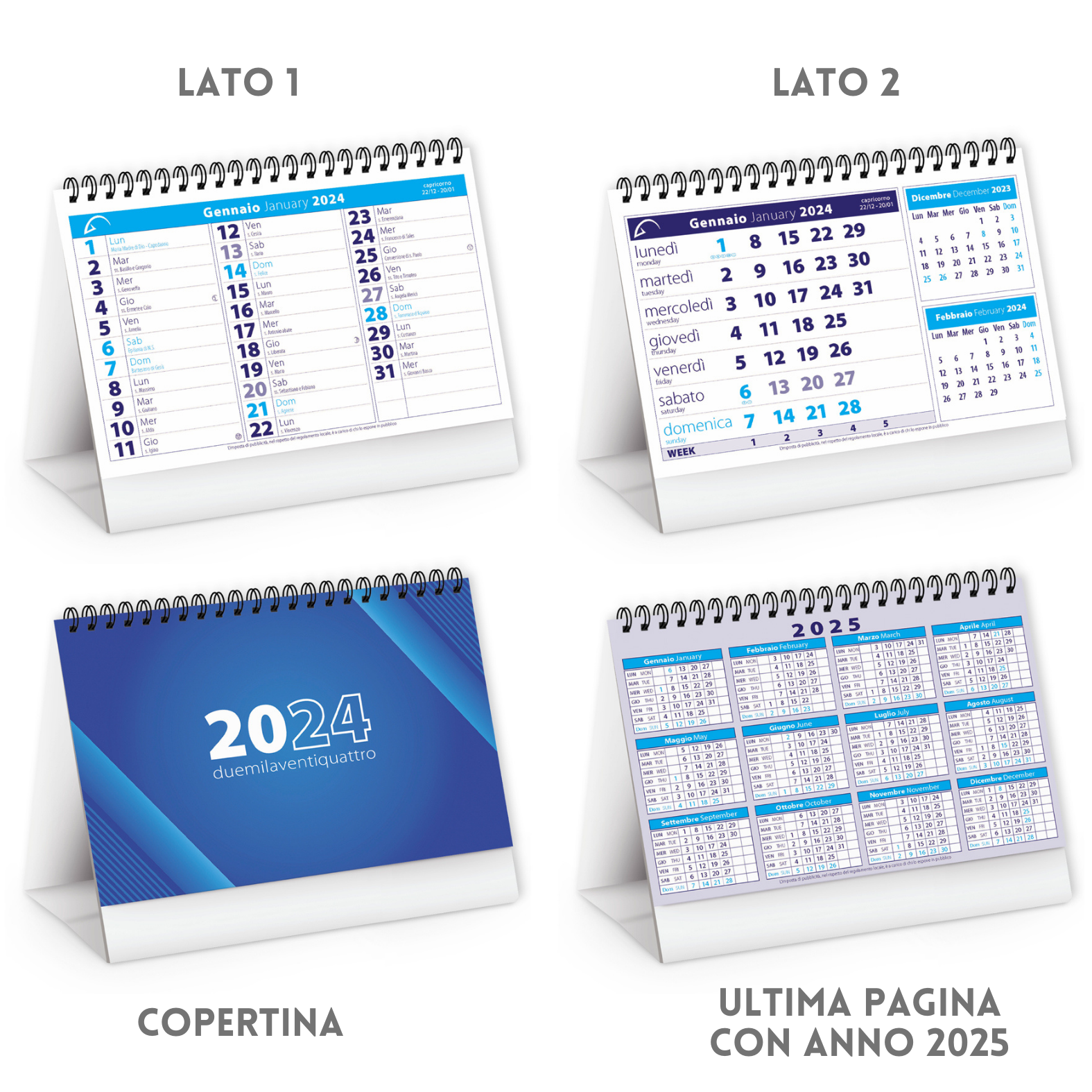 Calendari personalizzati 2024 da banco PA700