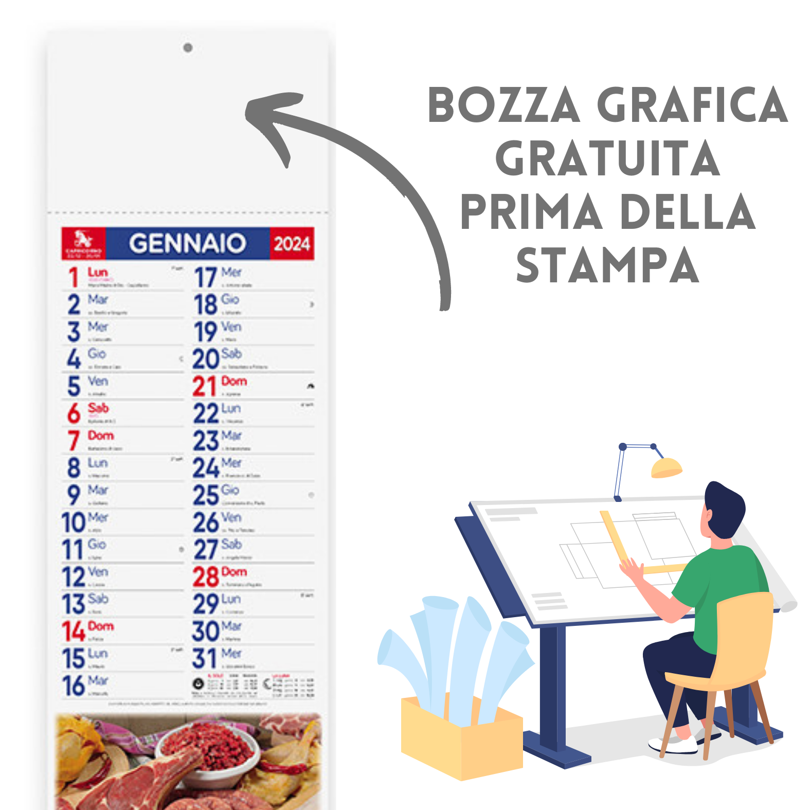 Calendari a Strappo, Blocchi Ministeriali 2024 vari formati - La Gazza shop