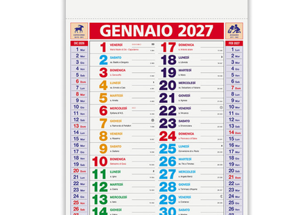 Calendario olandese personalizzato 2027 Multicolor