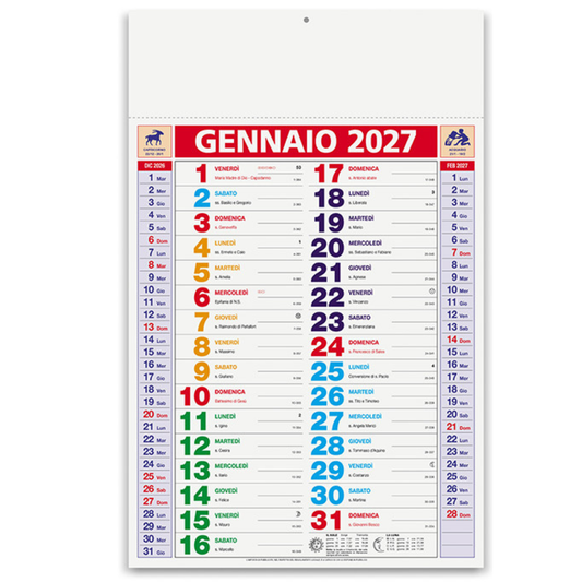 Calendario olandese personalizzato 2027 Multicolor