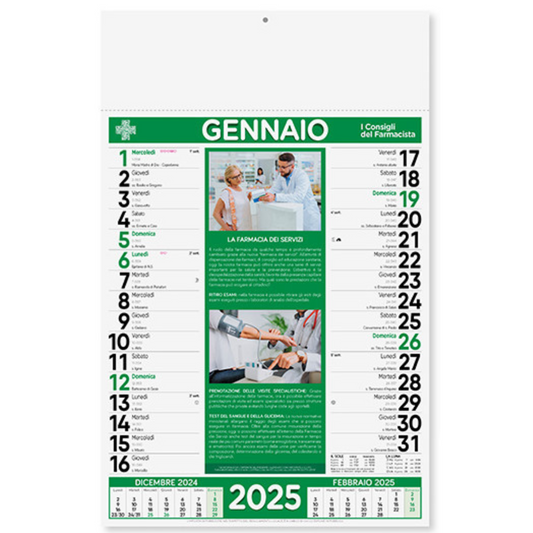 Calendari personalizzati 2025 illustrati PA154