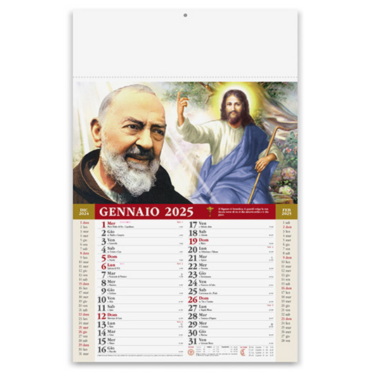 Calendario illustrato 2025 San Pio | Cod. PA100