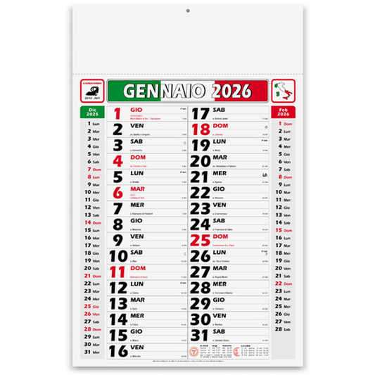 Calendario olandese 2026 personalizzato Italy  | Cod. PA432