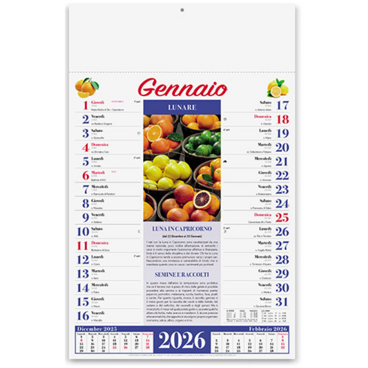 Calendario illustrato 2026 Orto e Giardino | Cod. PA152