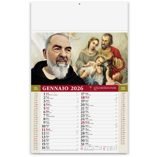 Calendario illustrato 2026 San Pio | Cod. PA100