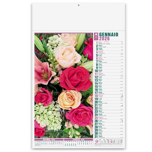 Calendario illustrato 2026 Fiori | Cod. PA103