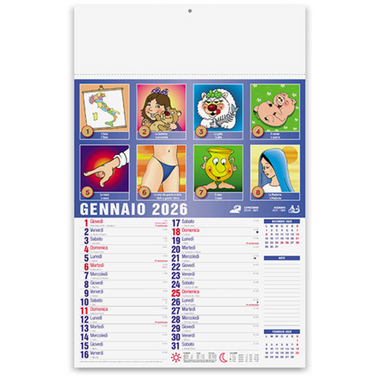 Calendario illustrato 2026 Cabala | Cod. PA114