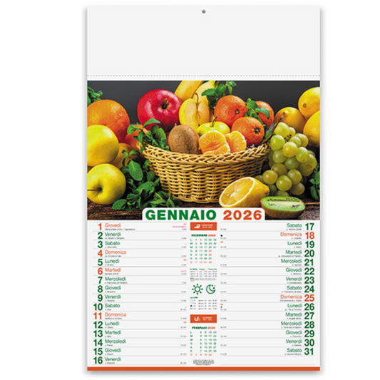 Calendario illustrato 2026 Frutta e Verdura | Cod. PA146