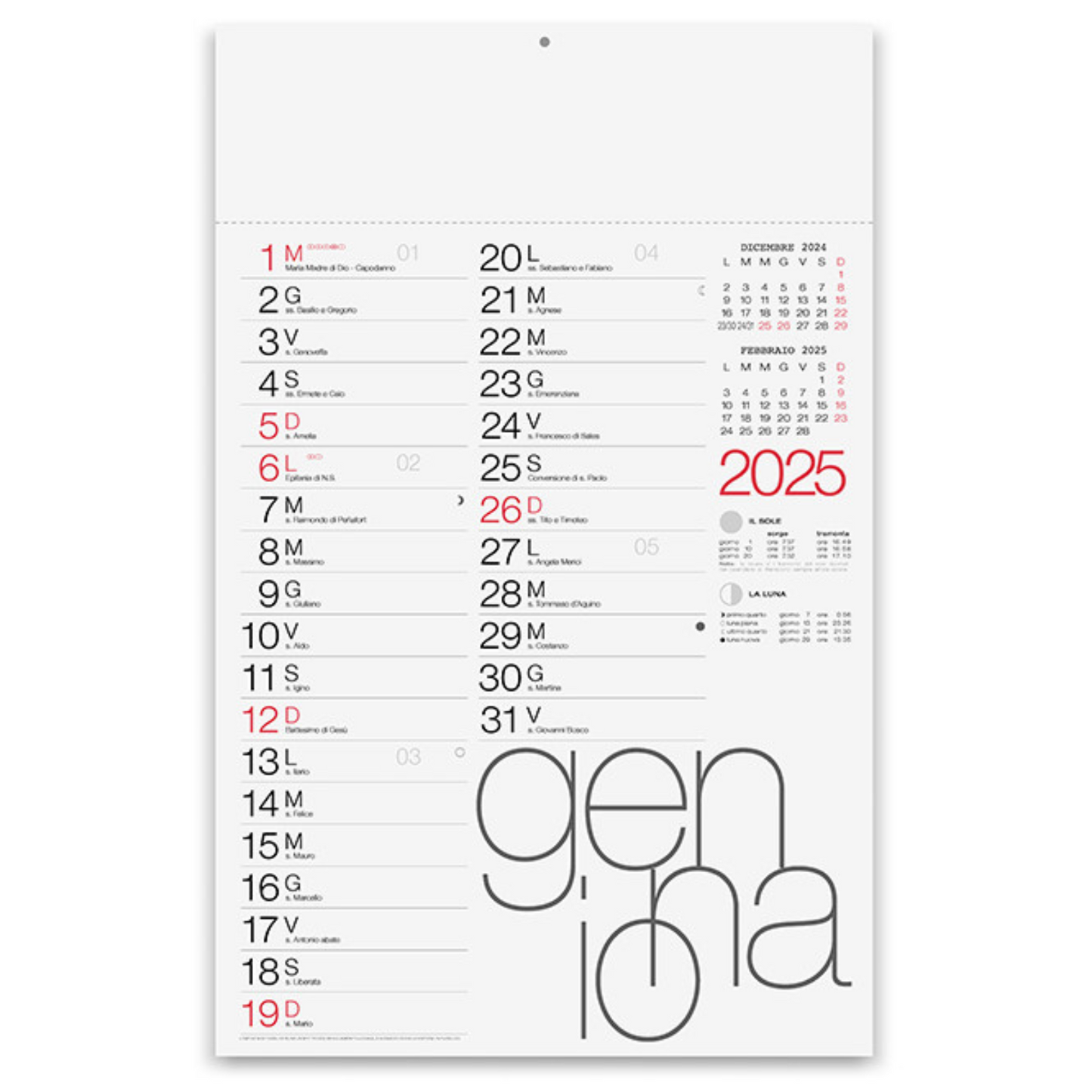 Calendari personalizzati 2025 olandesi PA615