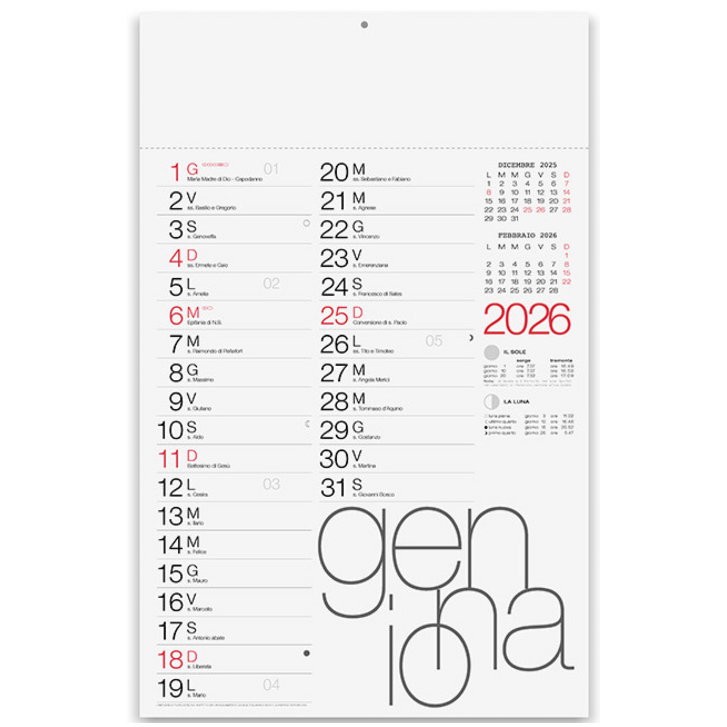 Calendario olandese 2026 personalizzato | Cod. PA615