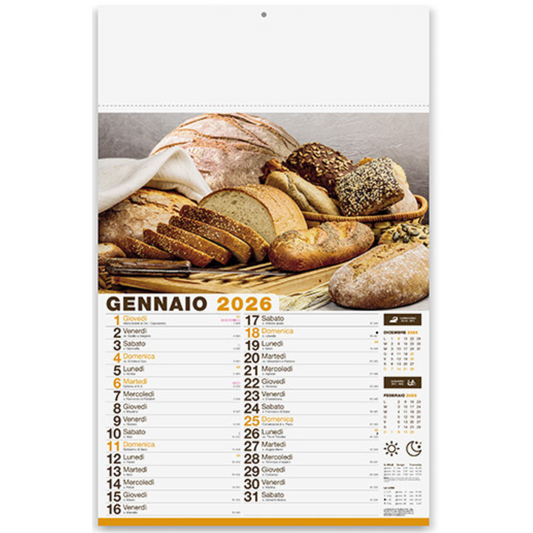 Calendario illustrato 2026 Pane e Pasta | Cod. PA138