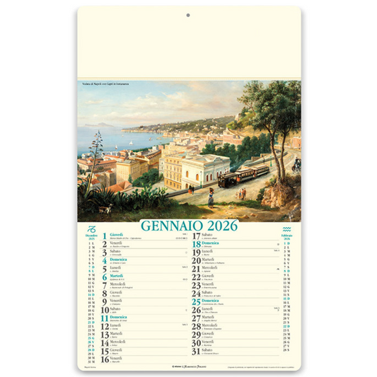 Calendario illustrato 2026 Napoli Antica | Cod. PA018