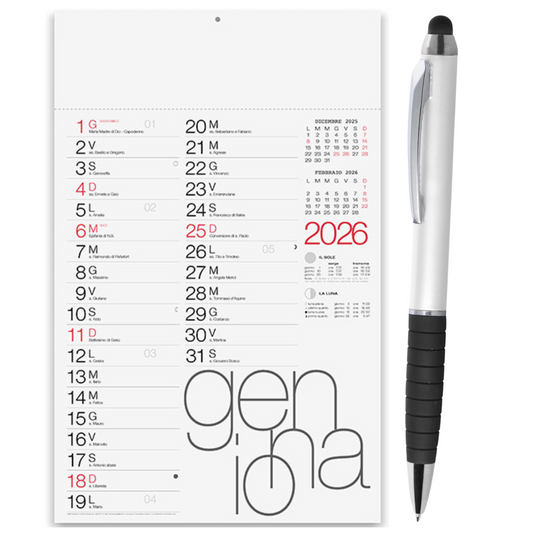 Kit Calendario 2026 + Penna Touch Personalizzati | Cod. Kit Master