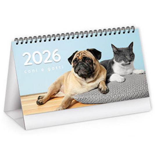 Calendario da banco 2026 Cani e Gatti | Cod. PA403