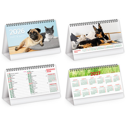 Calendario da banco 2026 Cani e Gatti | Cod. PA403