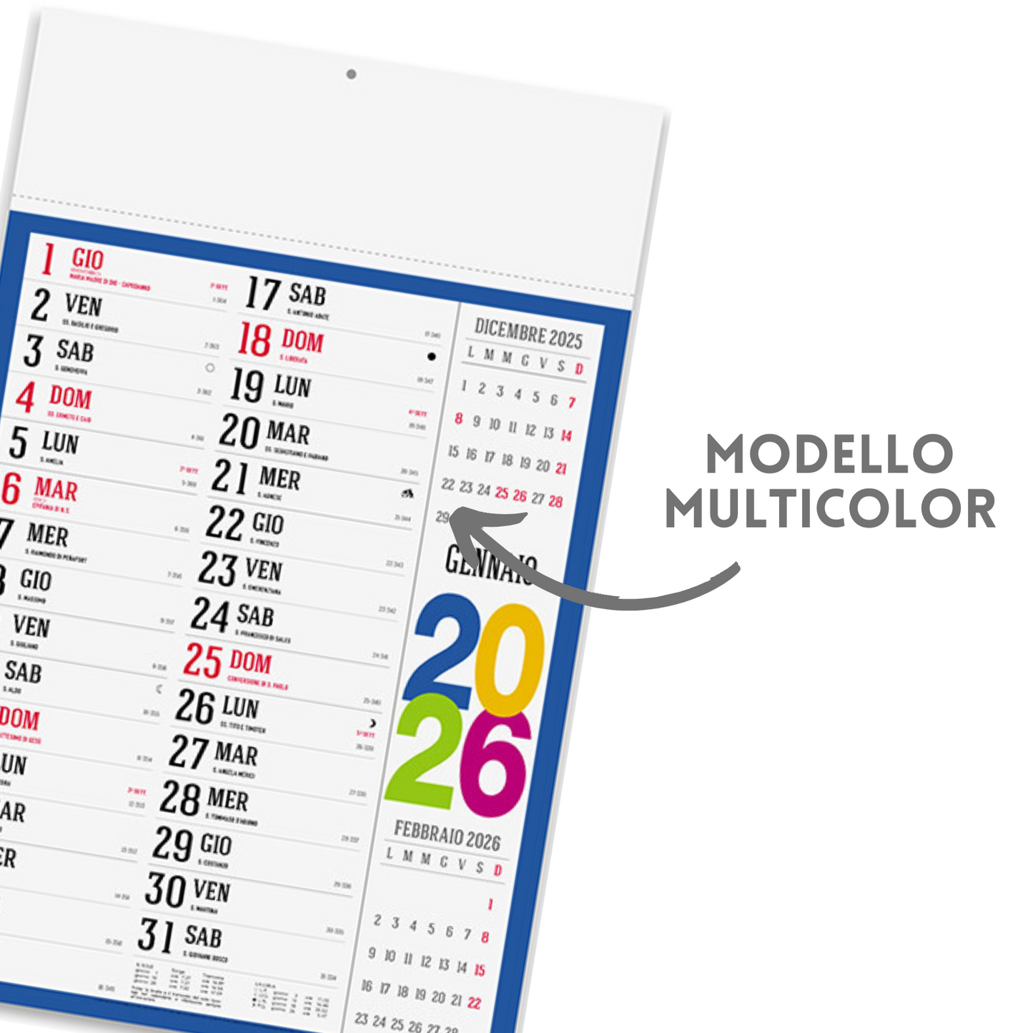 Calendario olandese 2026 personalizzato | Cod. PA614