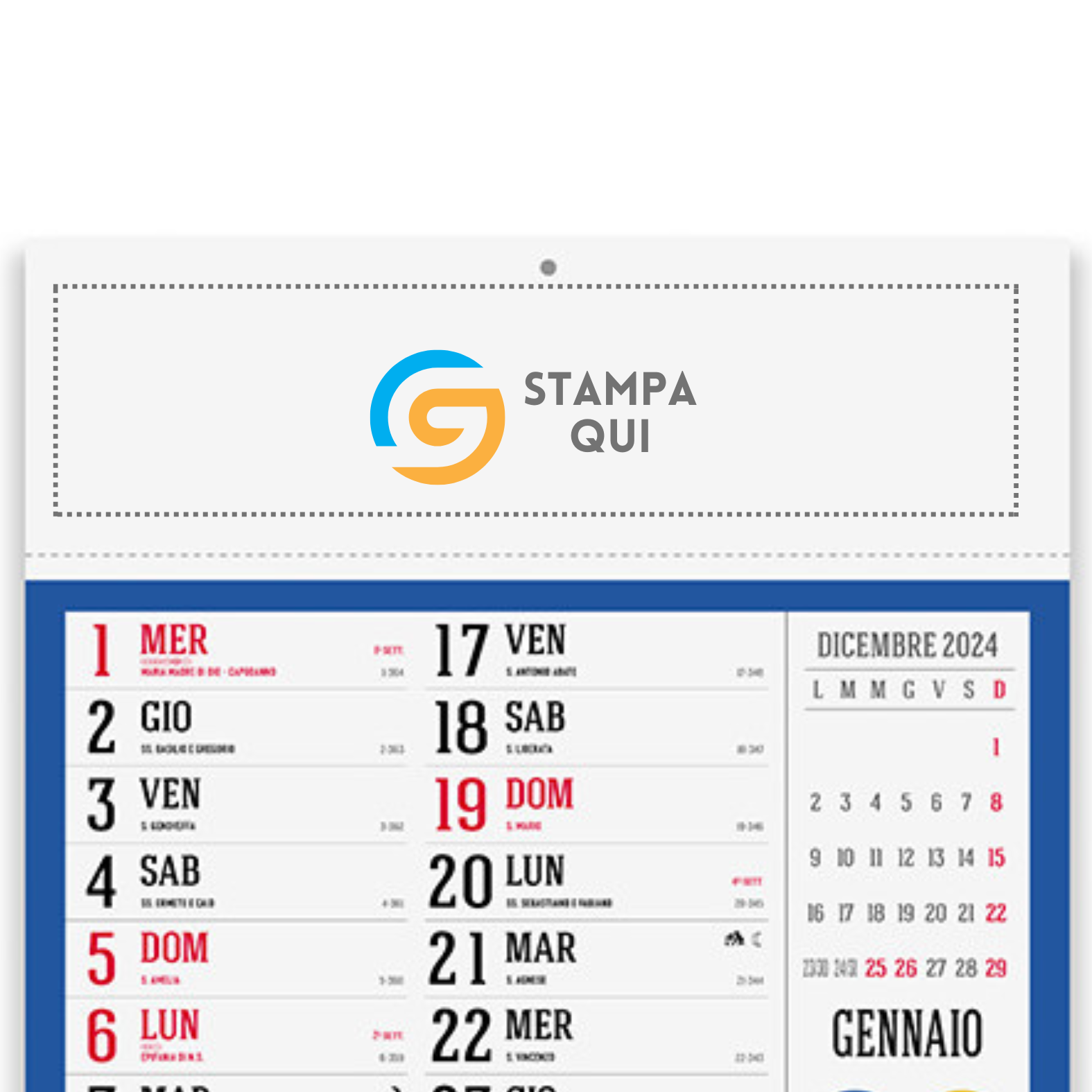 Calendari personalizzati 2025 olandesi PA614