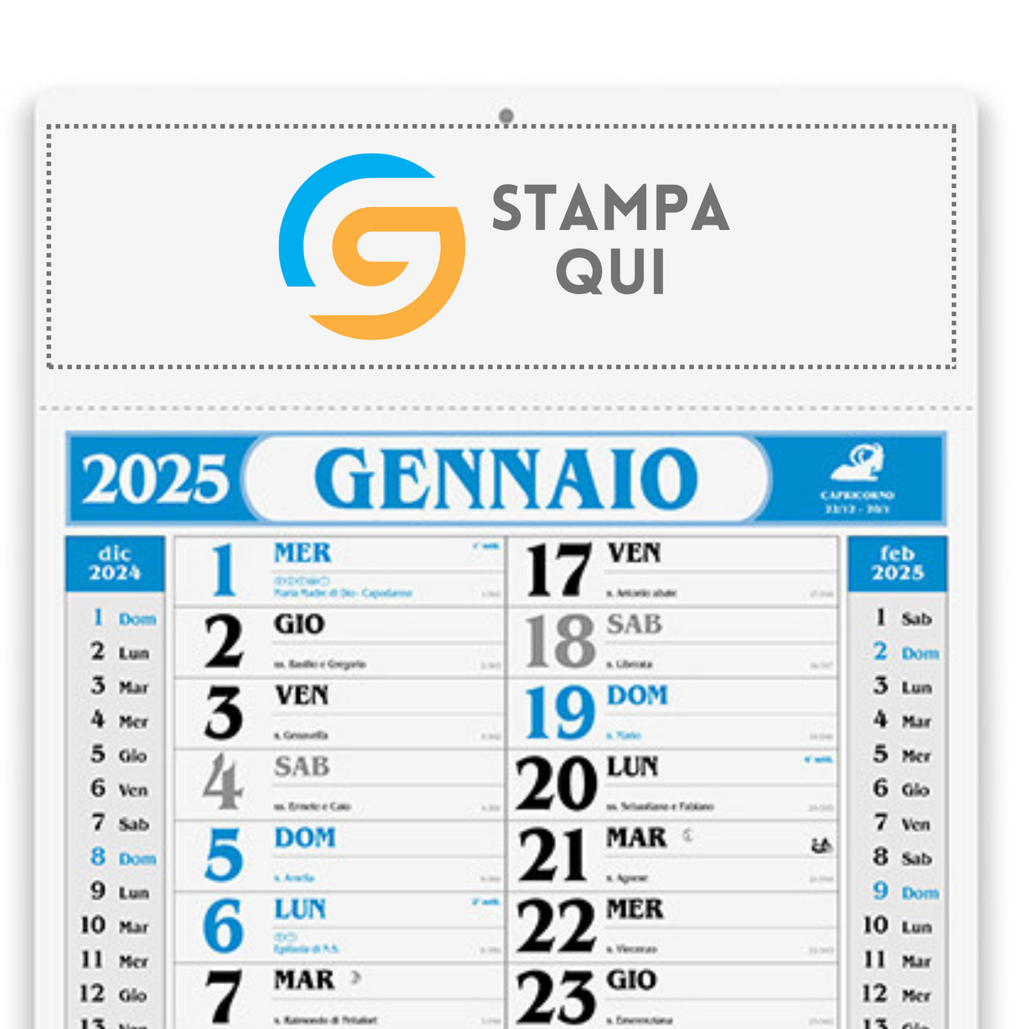 Calendari personalizzati 2025 olandesi PA520