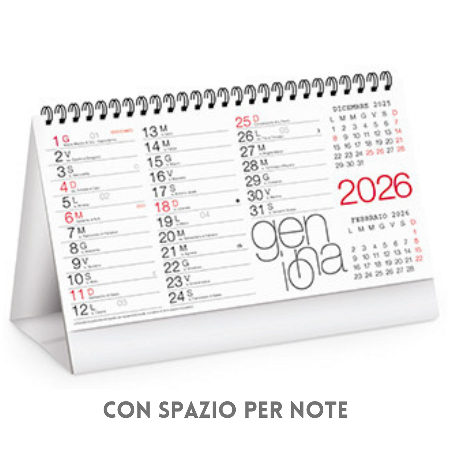 Calendario da banco 2026 personalizzato | Cod. PA720