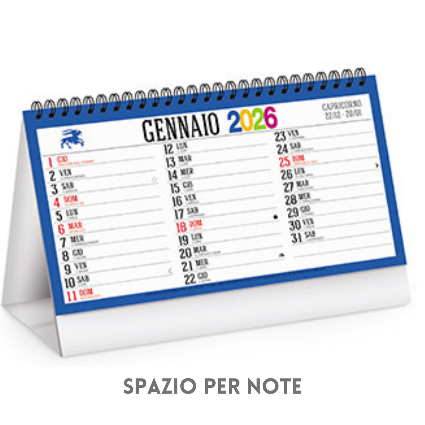 Calendario da banco 2026 personalizzato | Cod. PA725
