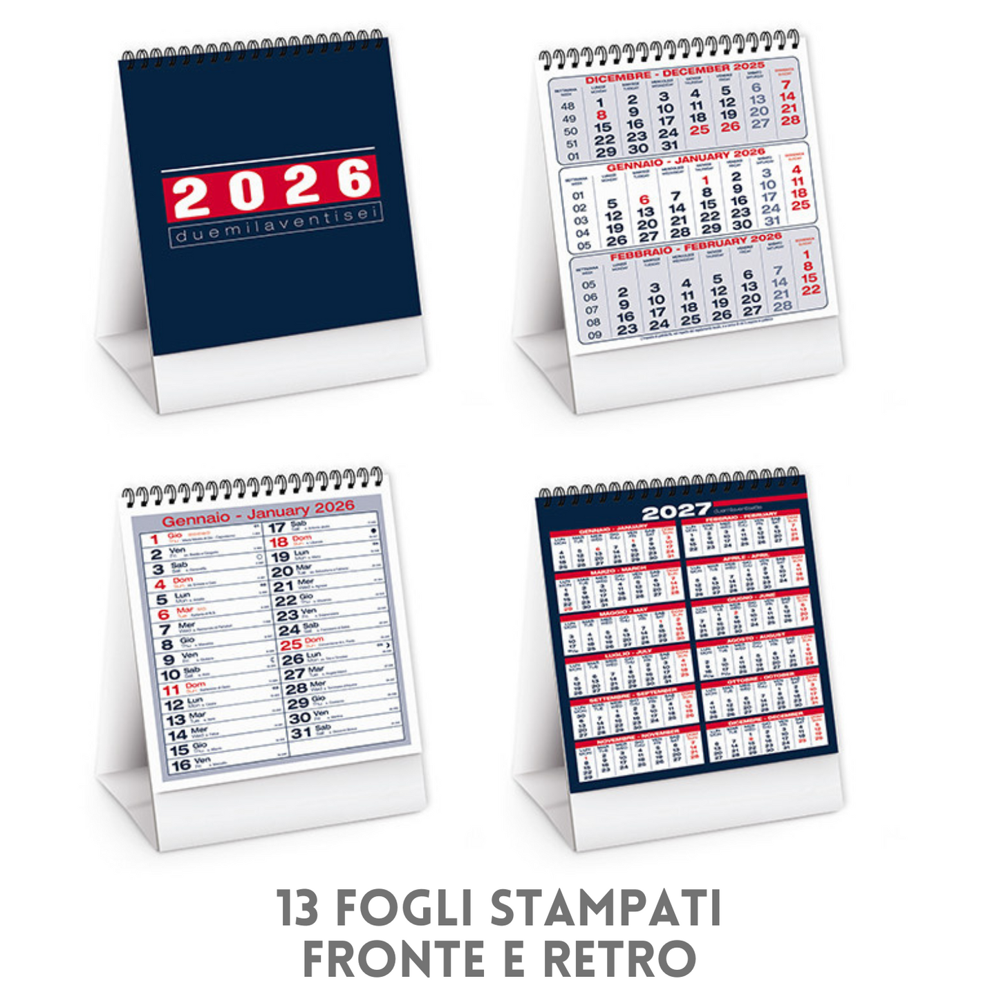 Calendario da banco 2026 personalizzato | Cod. PA745