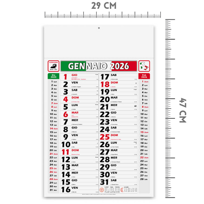 Calendario olandese 2026 personalizzato Italy  | Cod. PA432