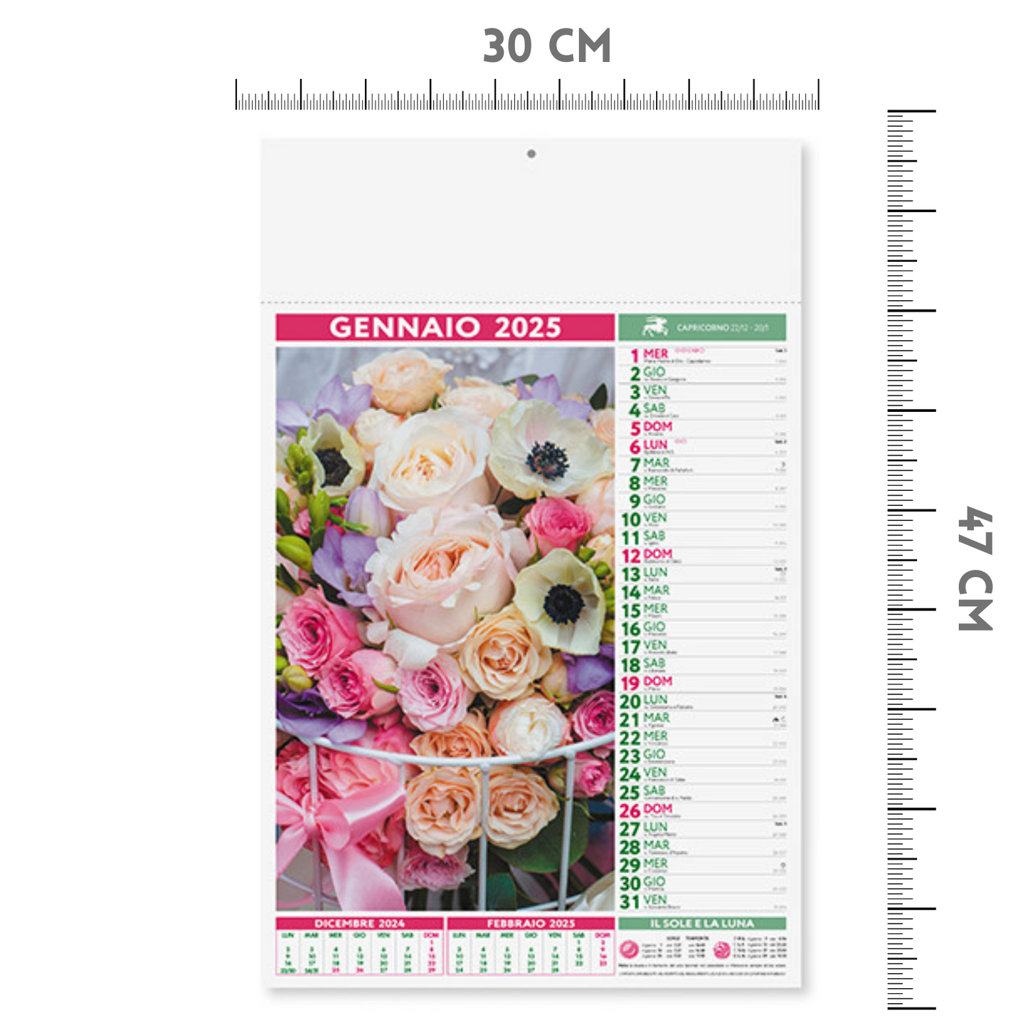 Calendario illustrato 2025 Fiori | Cod. PA103