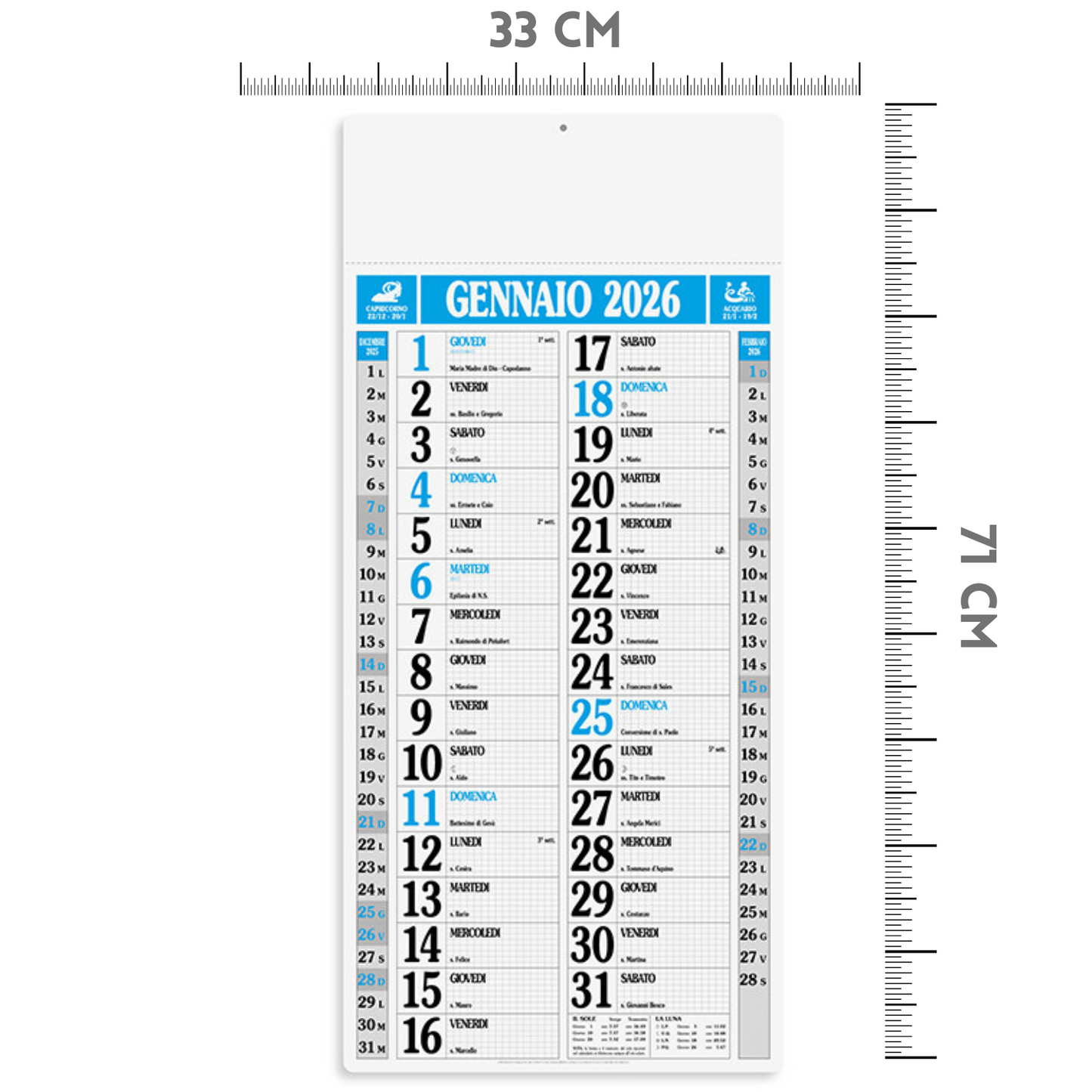 Calendario olandese GIGANTE 2026 personalizzato | Cod. PA523