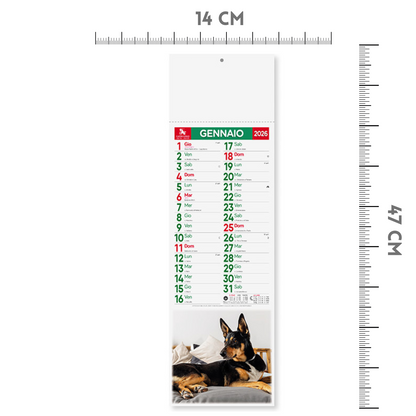 Calendario illustrato 2026 Cani e Gatti Slim | Cod. PA191
