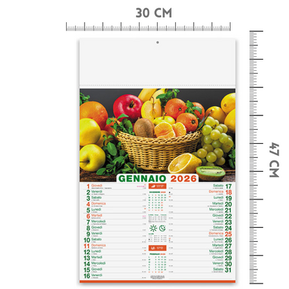 Calendario illustrato 2026 Frutta e Verdura | Cod. PA146