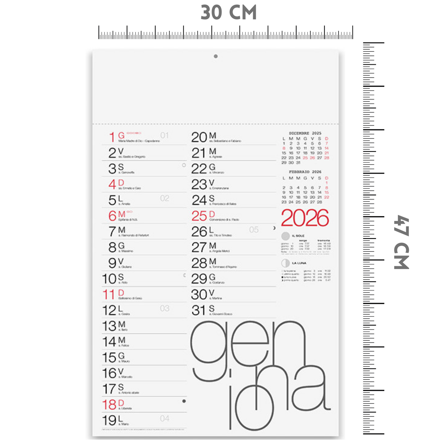Calendario olandese 2026 personalizzato | Cod. PA615