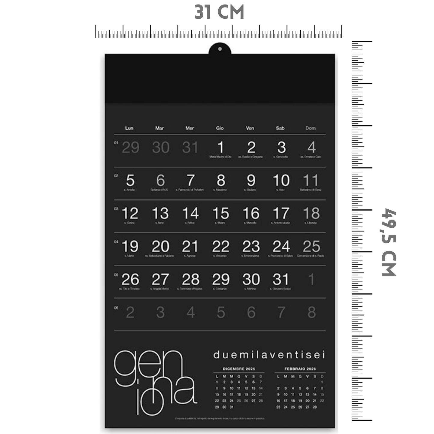 Calendario olandese 2026 personalizzato | Cod. PA514