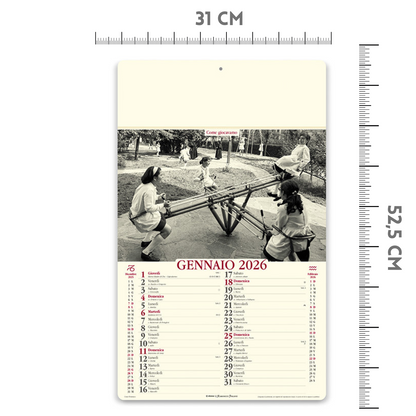 Calendario illustrato 2026 come eravamo | Cod. PA022