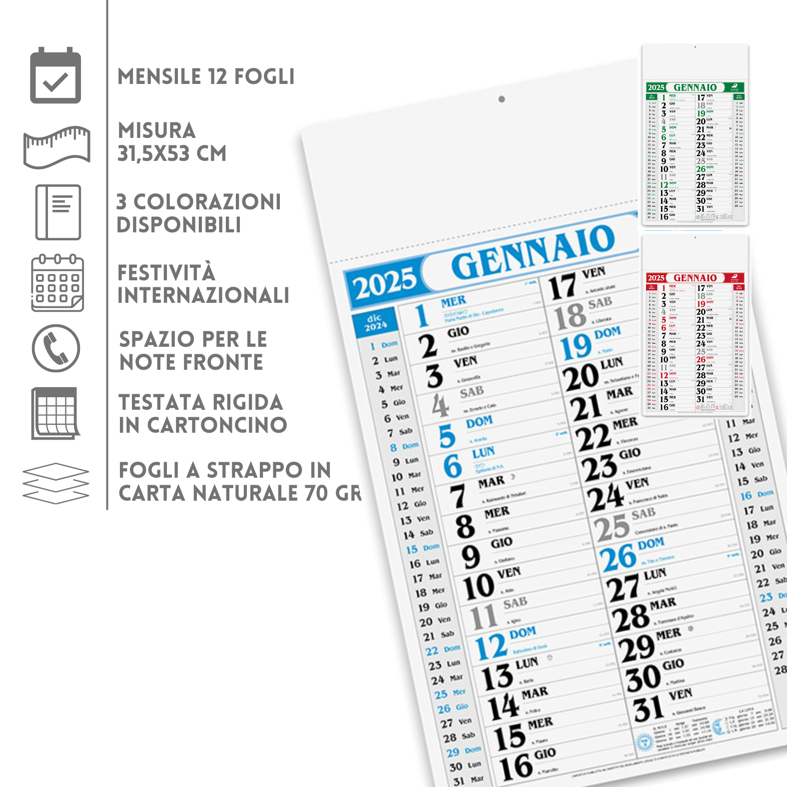 Calendari personalizzati 2025 olandesi PA520