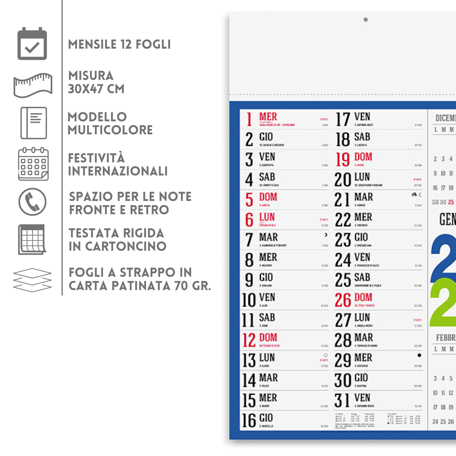 Calendari personalizzati 2025 olandesi PA614