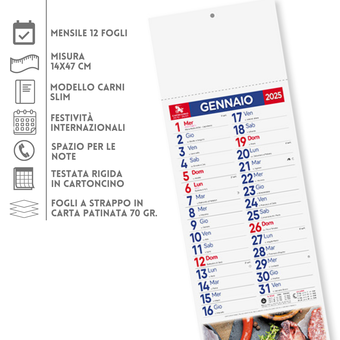 Calendari personalizzati 2025 illustrati PA189