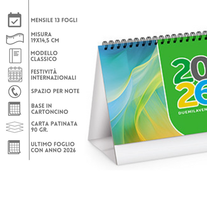 Calendario da banco 2026 personalizzato | Cod. PA706