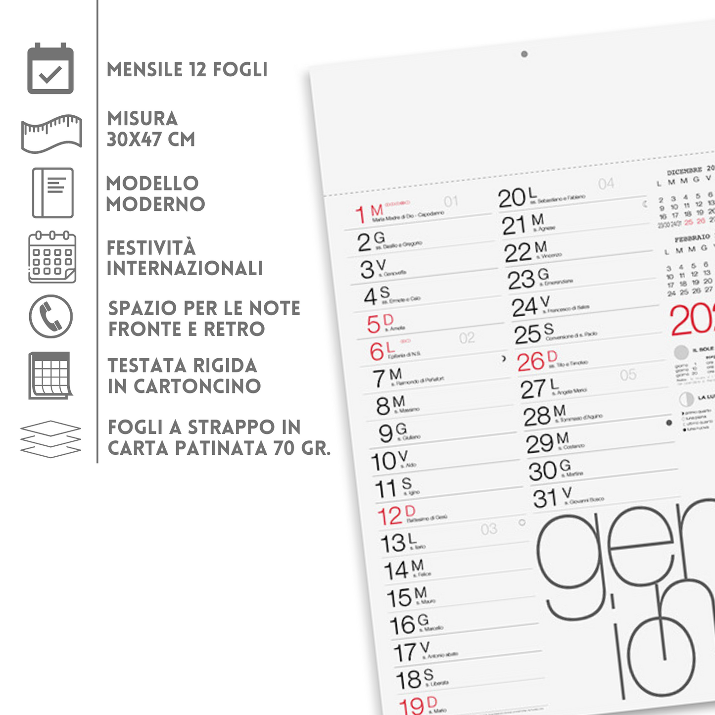 Calendari personalizzati 2025 olandesi PA615