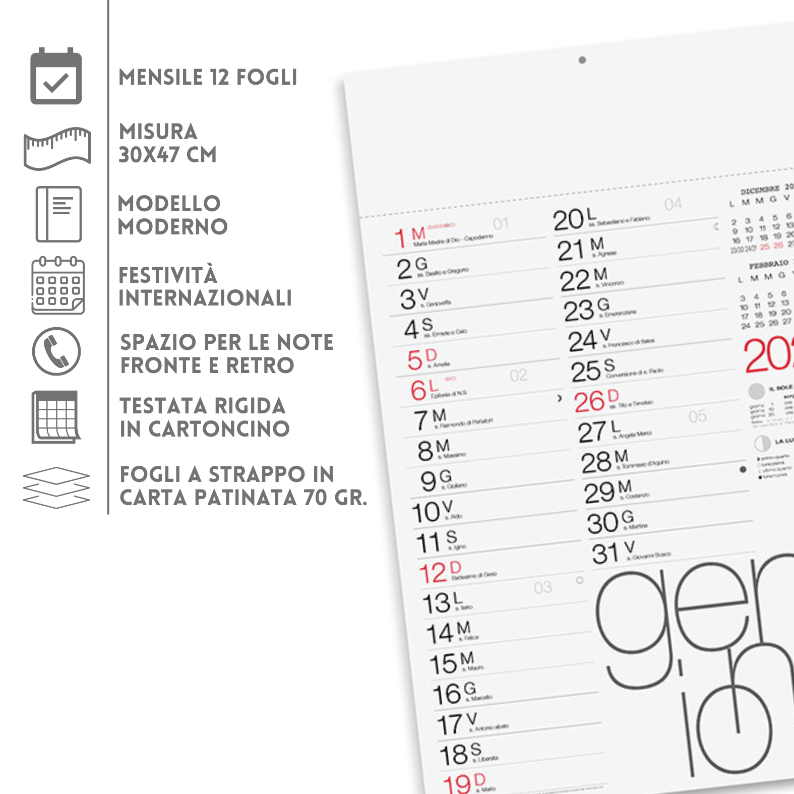 Calendari personalizzati 2025 olandesi PA615