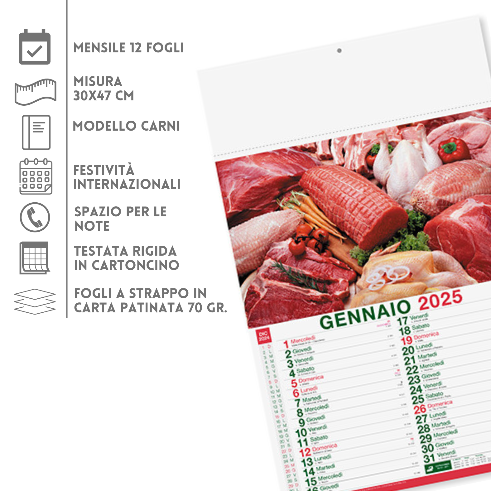 Calendari personalizzati 2025 illustrati PA142