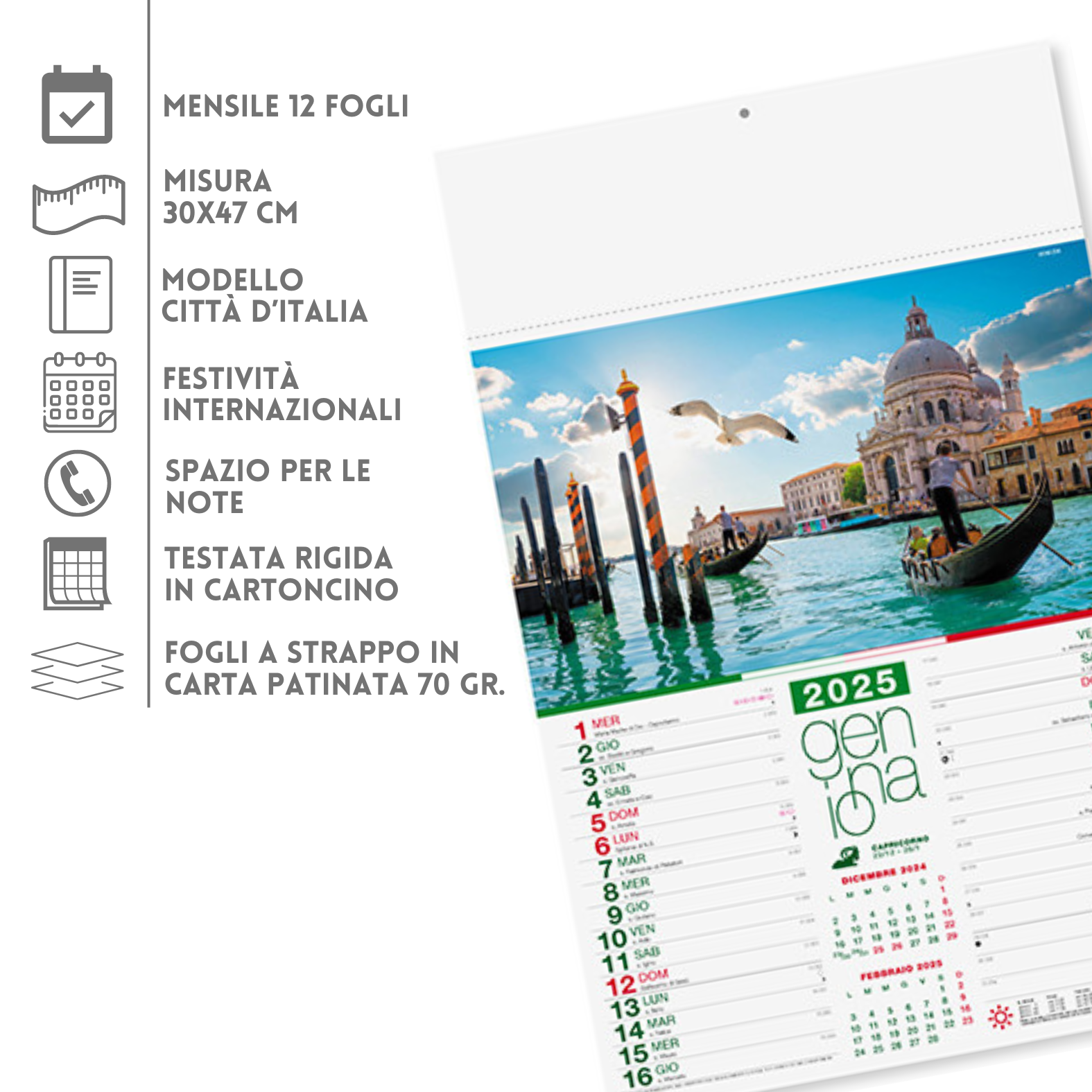 Calendari personalizzati 2025 illustrati PA116