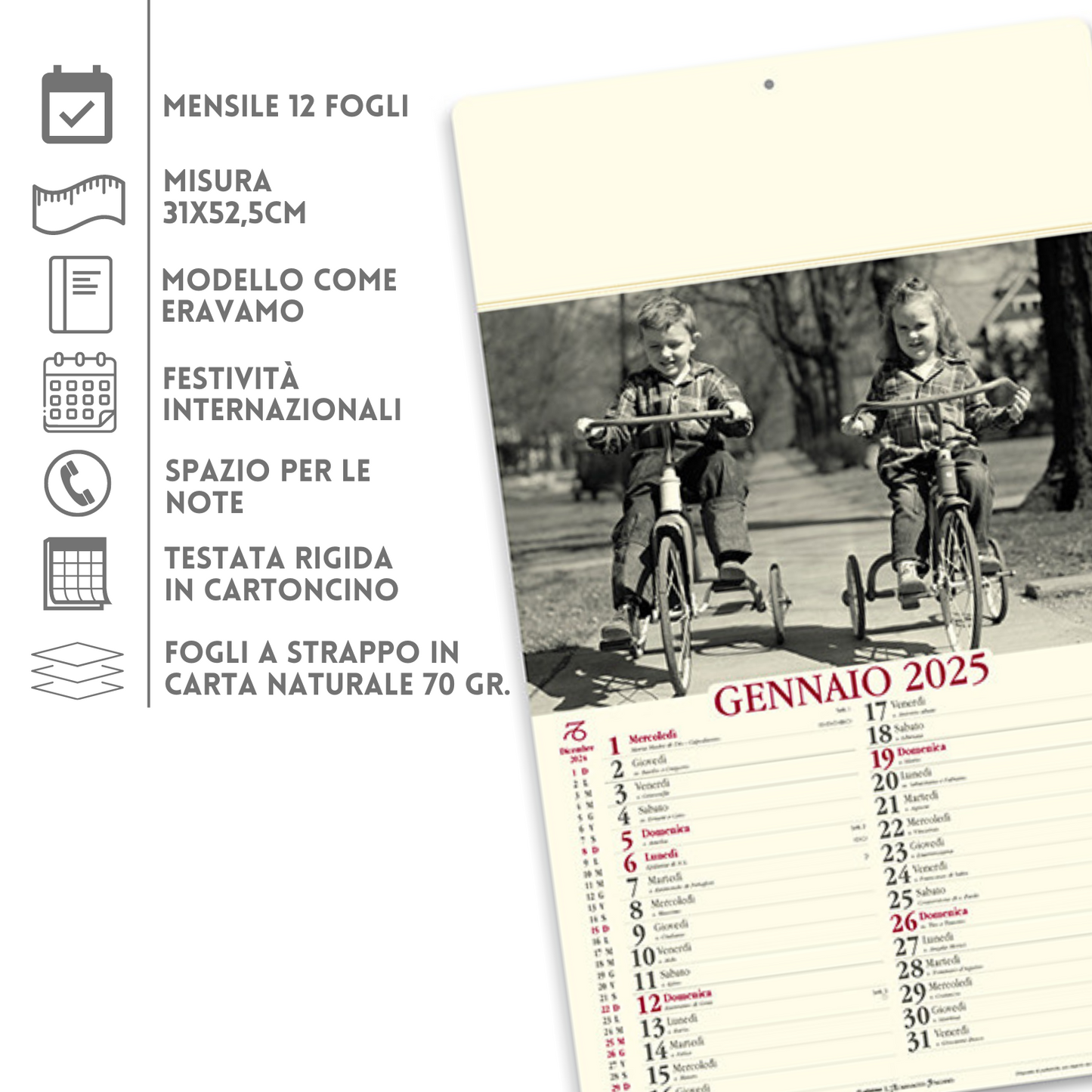 Calendari personalizzati 2025 illustrati PA022