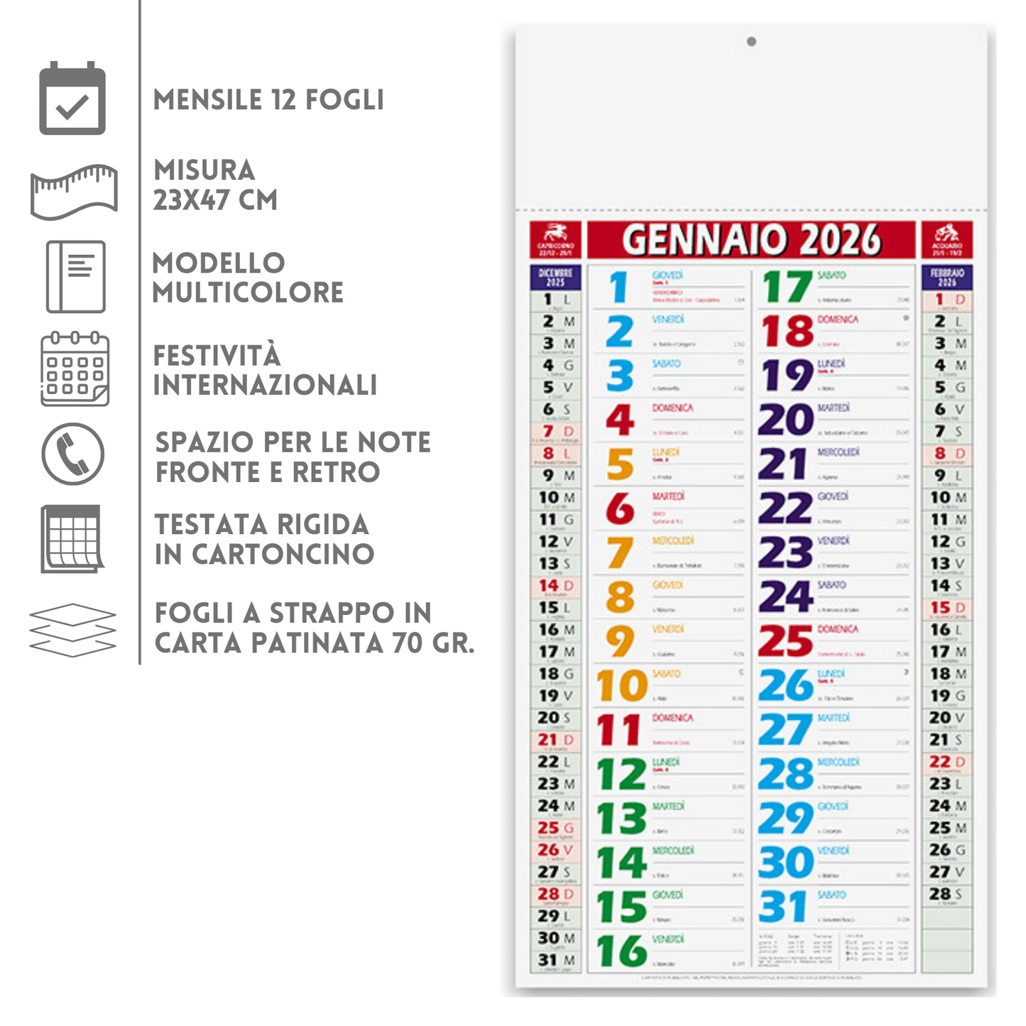 Calendario olandese 2026 personalizzato | Cod. PA658