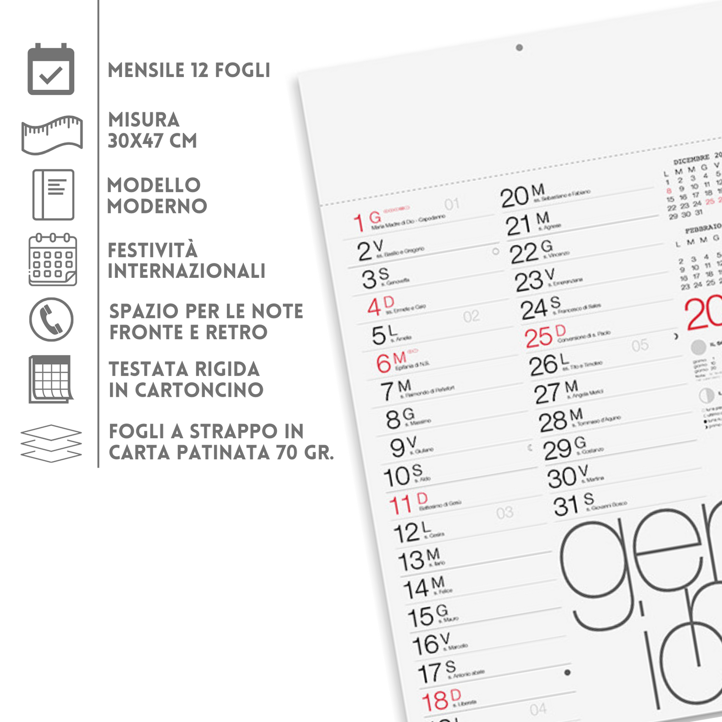 Calendario olandese 2026 personalizzato | Cod. PA615