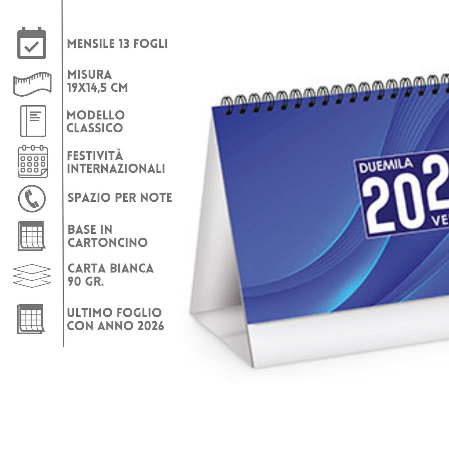 Calendario da banco 2026 personalizzato | Cod. PA715