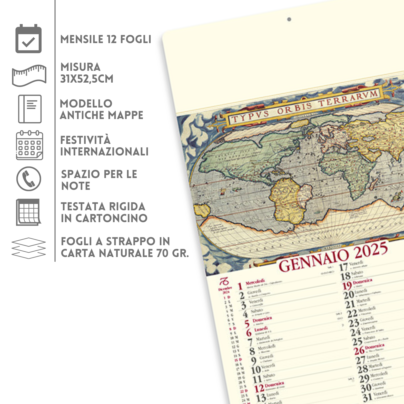 Calendari personalizzati 2025 illustrati PA012