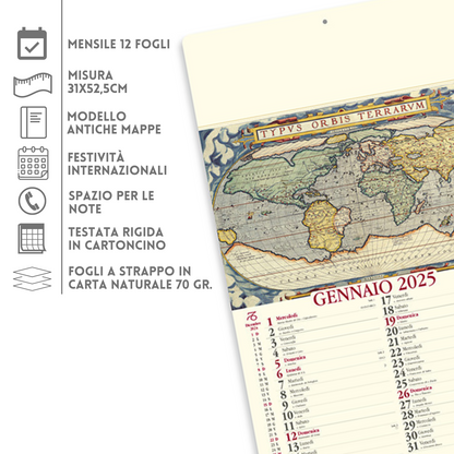 Calendari personalizzati 2025 illustrati PA012