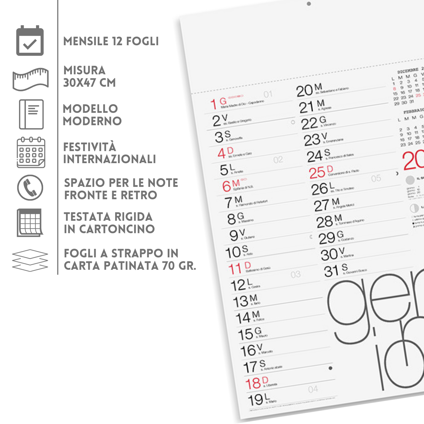 Kit Calendario 2026 + Penna Touch Personalizzati | Cod. Kit Master