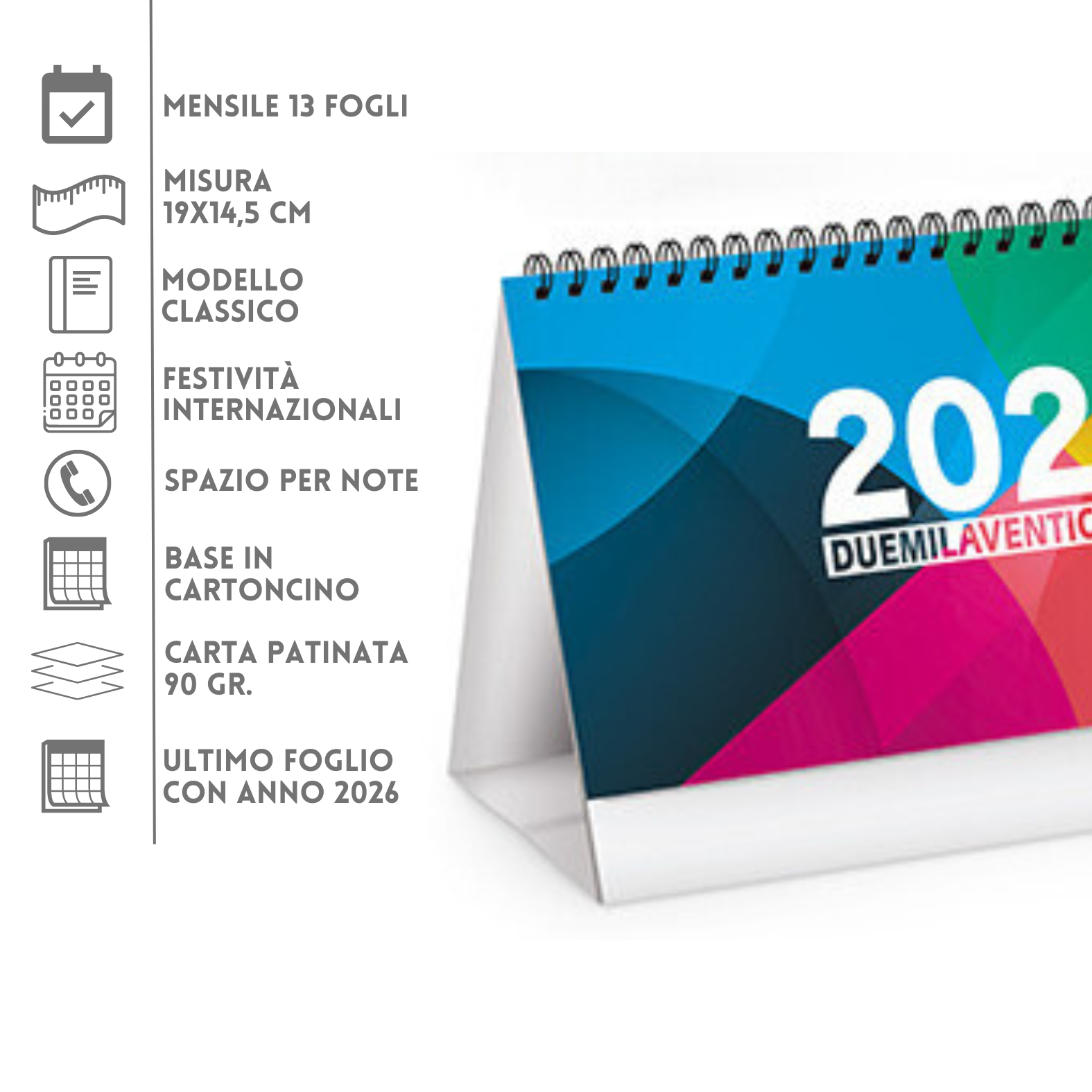 Calendari personalizzati 2024 da banco PA705